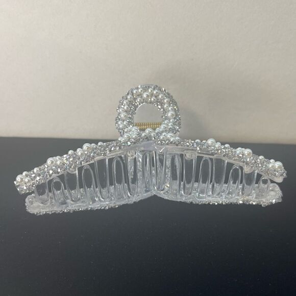 💞Clear Large Pearl Jaw Hair Clips - Picture 6 of 7